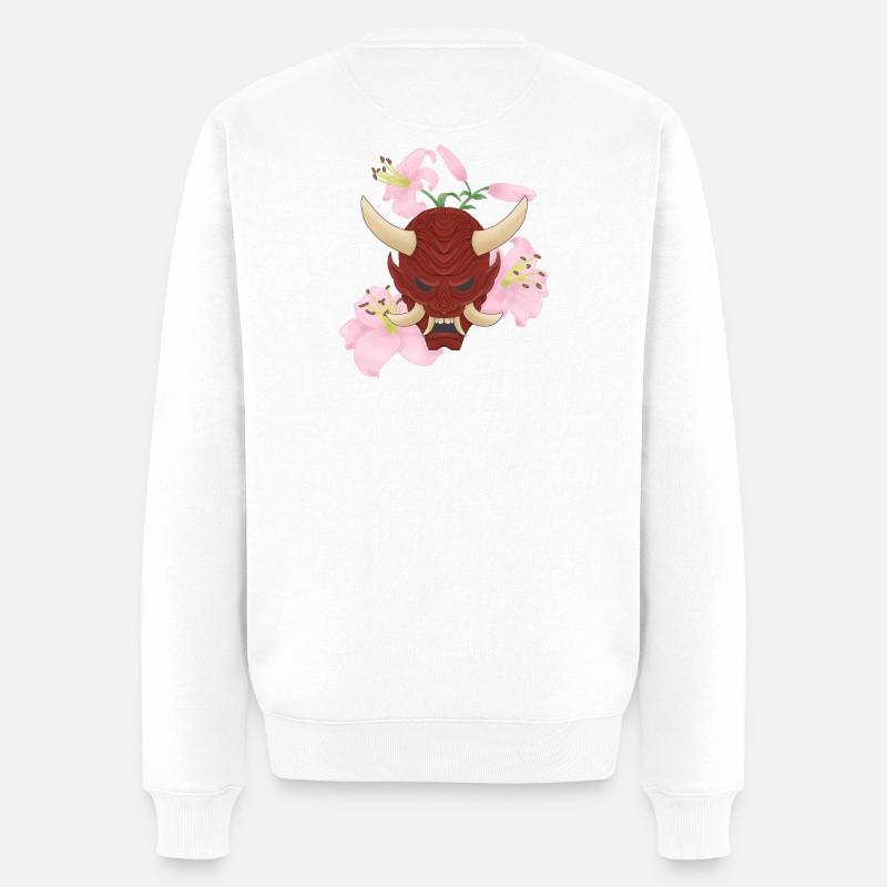 Oni x Lys roses - Pull Premium bio Homme - blanc