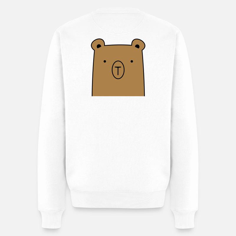 Bär Bärchen Knuddelbär Geschenkidee - Männer Premium Bio Pullover - Weiß