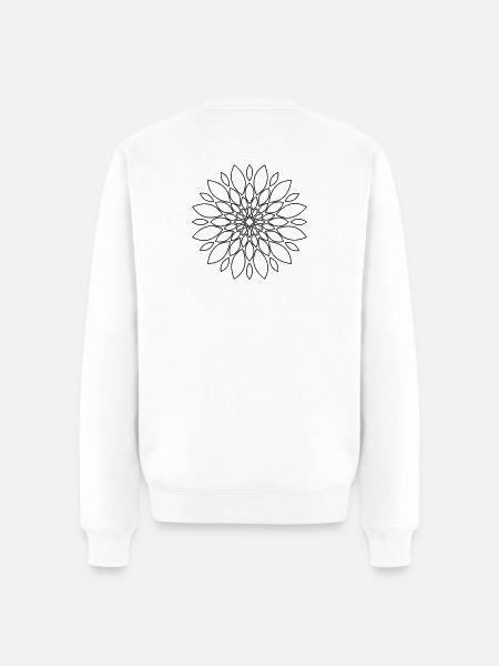 Mandala Flower Floral Gift - Men's Premium Organic Jumper - white