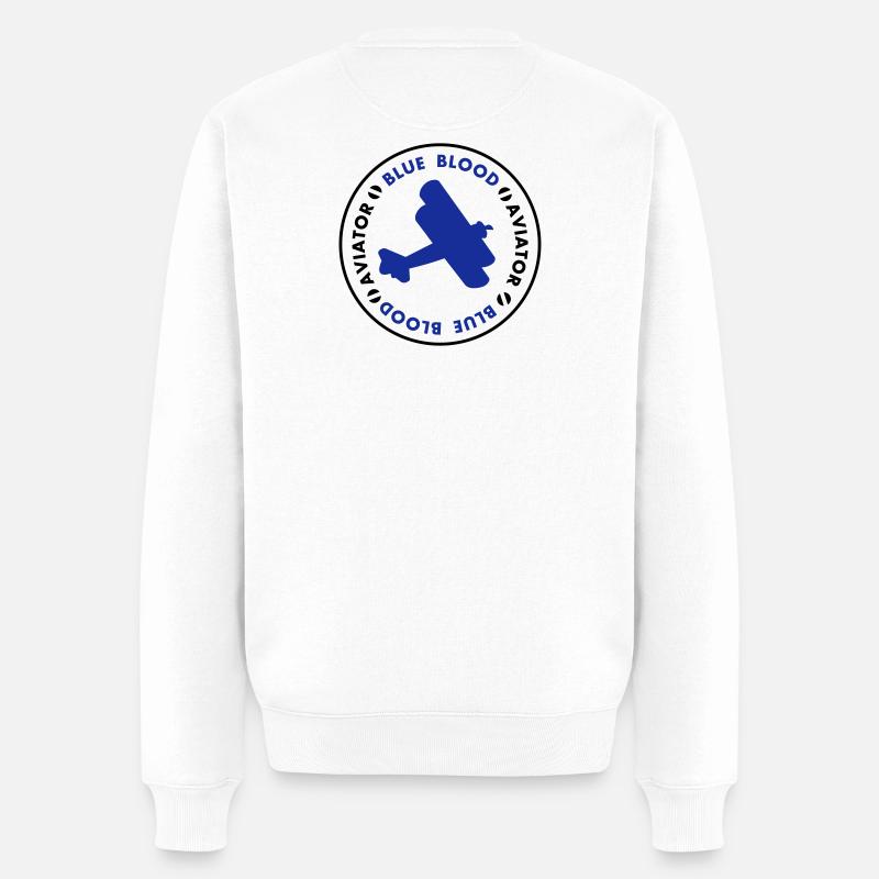aviator - Männer Premium Bio Pullover - Weiß