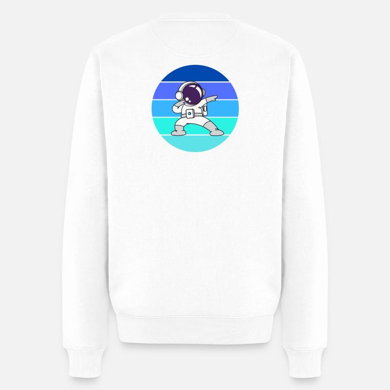 astronaute, spaceman, fusée - Pull Premium bio Homme - blanc