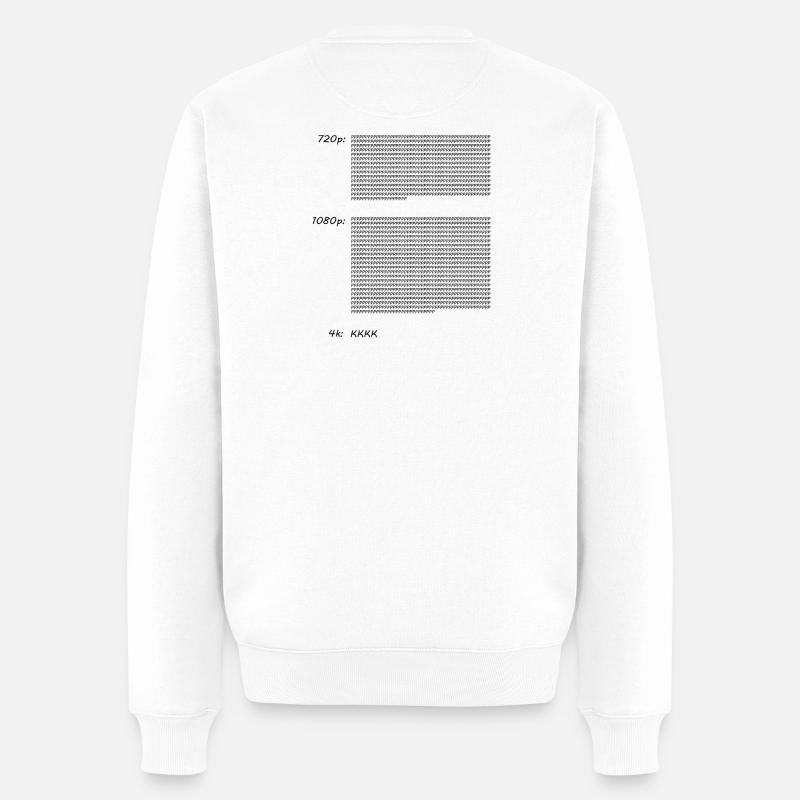 720p1080p4k schwarz - Männer Premium Bio Pullover - Weiß