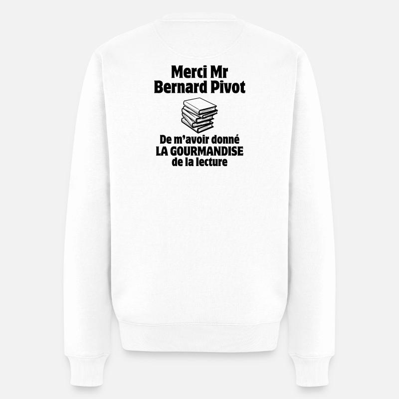 Lesen, Diktieren, Rechtschreibung - Männer Premium Bio Pullover - Weiß