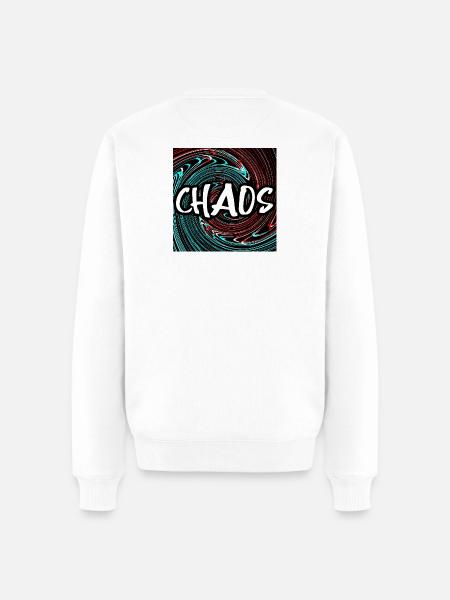 CHAOS - Männer Premium Bio Pullover - Weiß