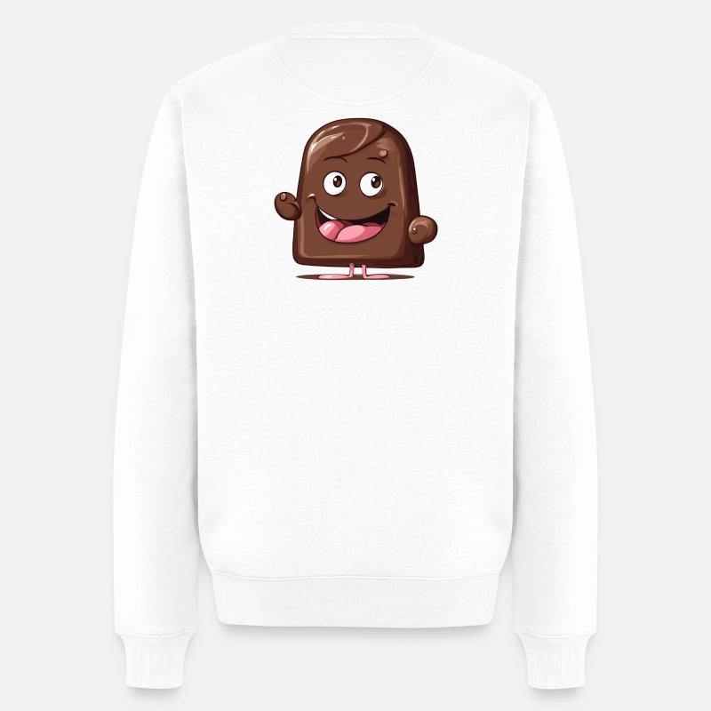 chocolat, j'aime le chocolat, j'adore le chocolat - Pull Premium bio Homme - blanc