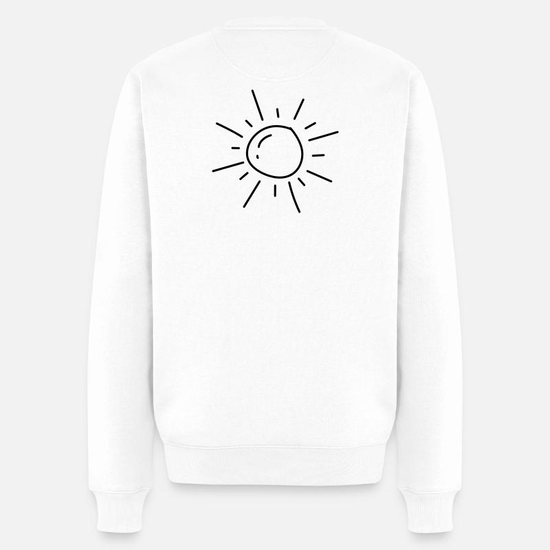 Sonne - Männer Premium Bio Pullover - Weiß