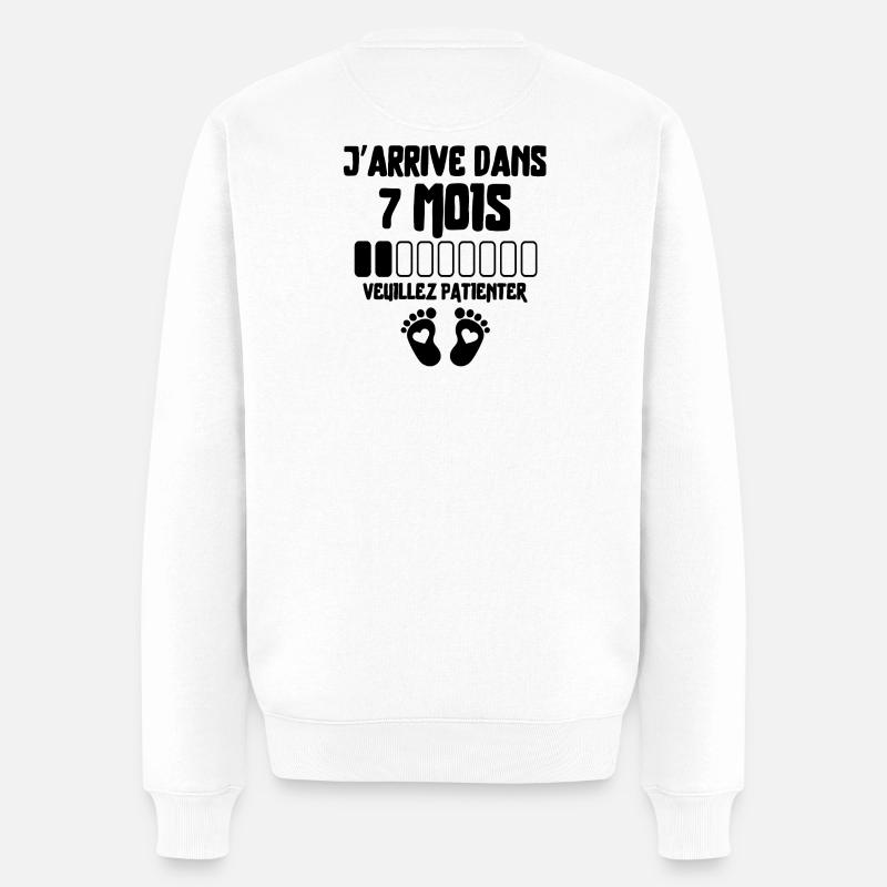 futur papa, future maman, grossesse - Pull Premium bio Homme - blanc