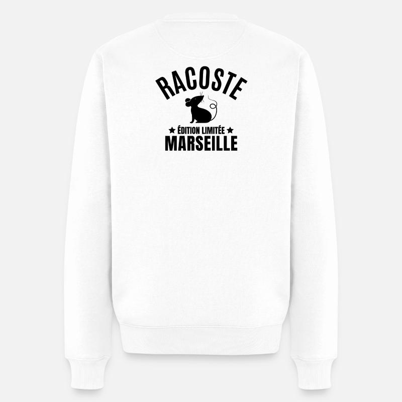 Marseille, Marseille humour, Marseillais - Pull Premium bio Homme - blanc