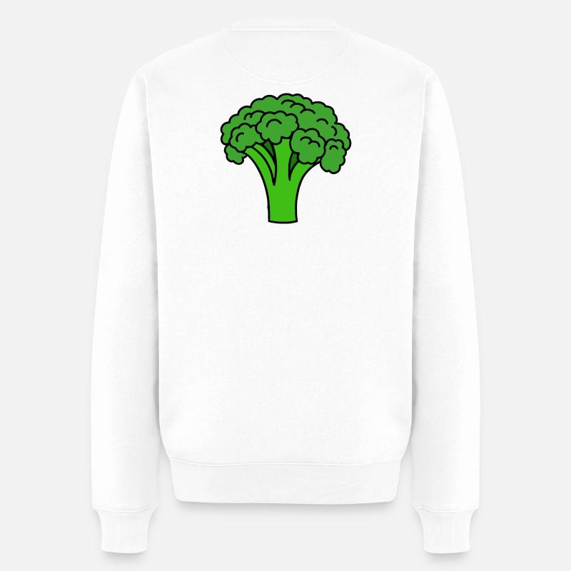 Brokkoli - Männer Premium Bio Pullover - Weiß