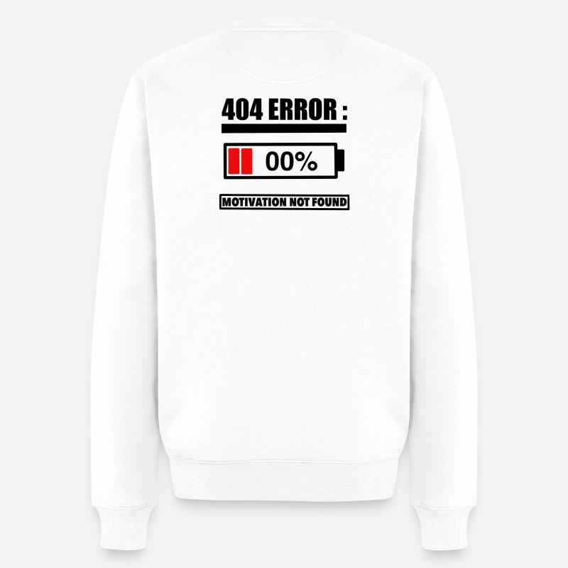 Cadeau humour geek 404 error - Pull Premium bio Homme - blanc