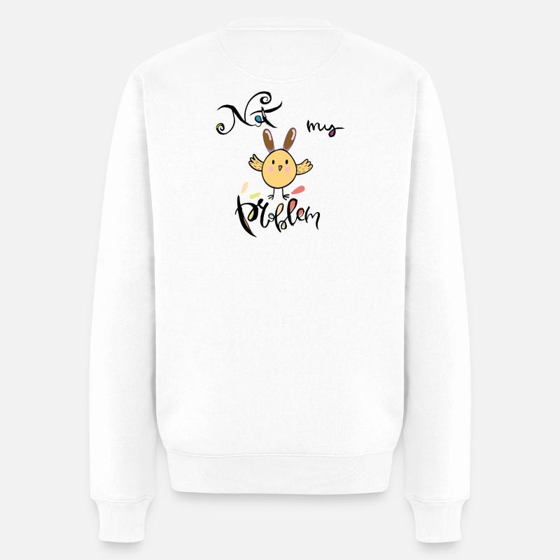 Ostern, not my Problem - Männer Premium Bio Pullover - Weiß