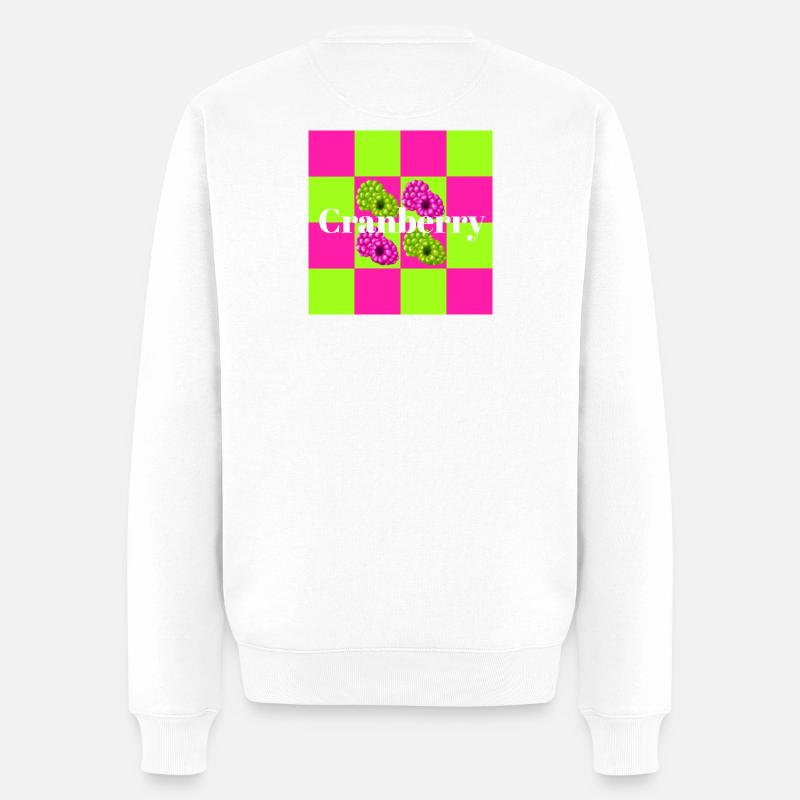 Beere & Farbenspiel Funkelndes Muster - Männer Premium Bio Pullover - Weiß