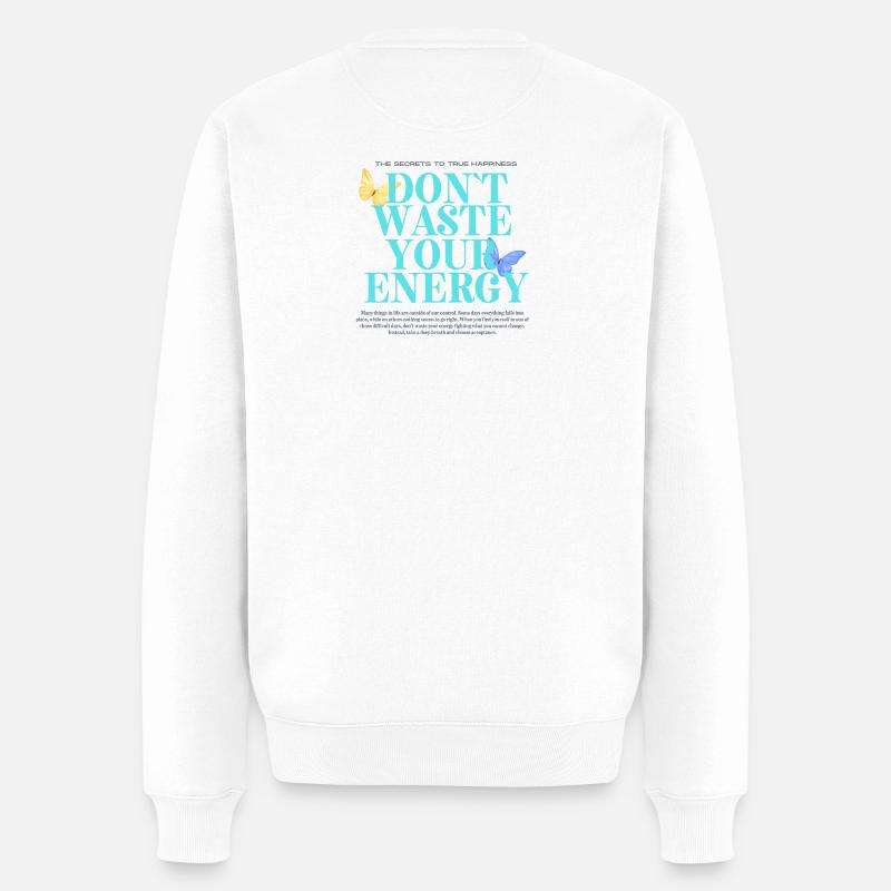 Conception de citations énergétiques motivantes - Pull Premium bio Homme - blanc