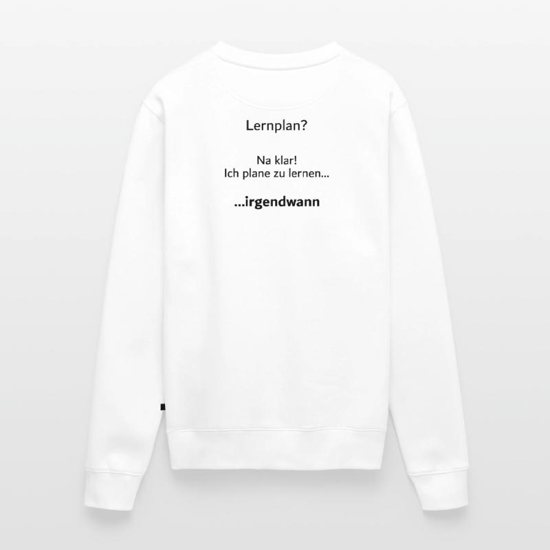 Unispruch "Lernplan?" Student Geschenk, Studenten Männer Premium Bio Pullover