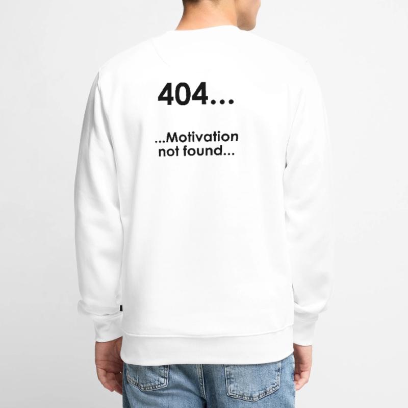 Unispruch "Error404" Student Geschenk, Studenten Männer Premium Bio Pullover
