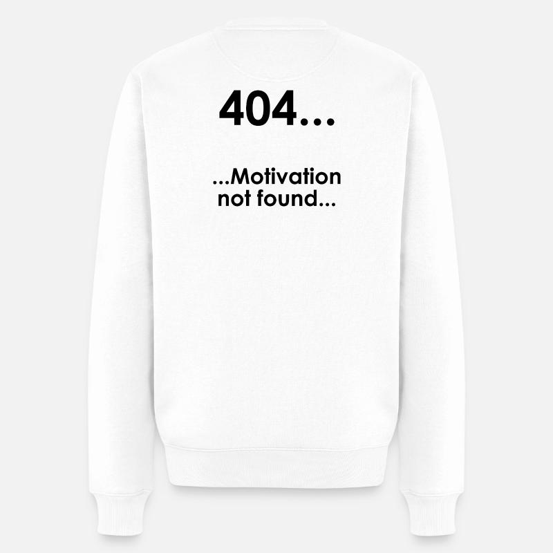 Unispruch "Error404" Student Geschenk, Studenten - Männer Premium Bio Pullover - Weiß