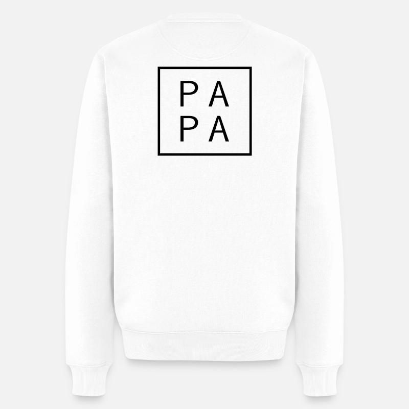 Papa Est. 2026 Vater seit 2026 Werdender Papa 2026 - Männer Premium Bio Pullover - Weiß