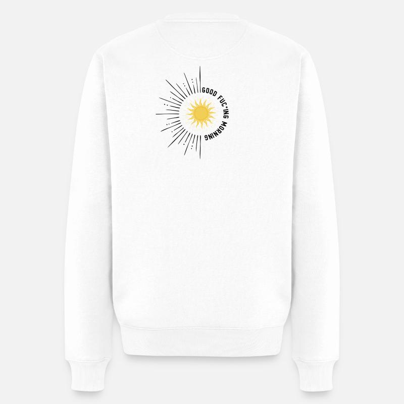 Good Fuc*ing Morning Design - Männer Premium Bio Pullover - Weiß
