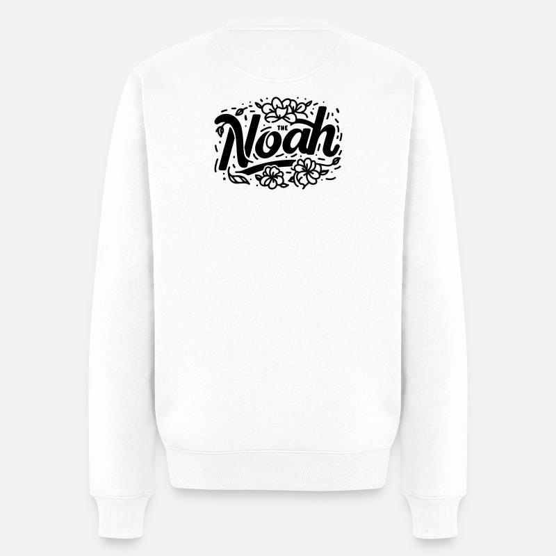 The Noah with Flowers - Männer Premium Bio Pullover - Weiß