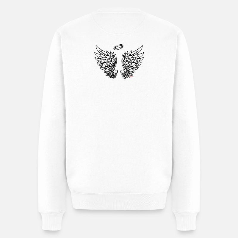Ailes Ailes d’ange Ailes volantes - Pull Premium bio Homme - blanc