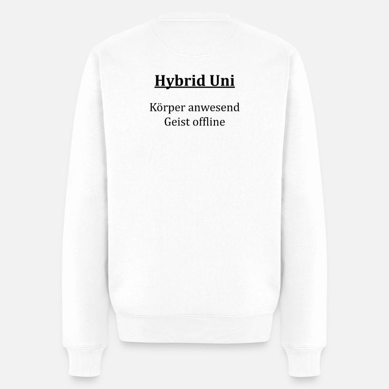 Unispruch « Hybrid Uni » Cadeau, Etudiants - Pull Premium bio Homme - blanc