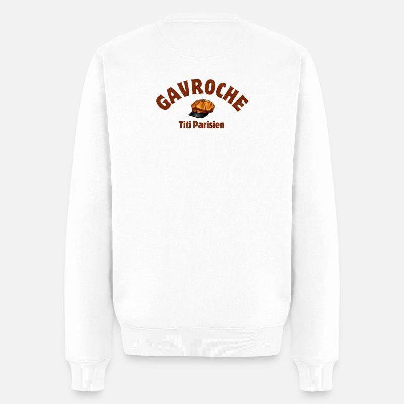 gavroche, poulbot, titi Pariser - Männer Premium Bio Pullover - Weiß