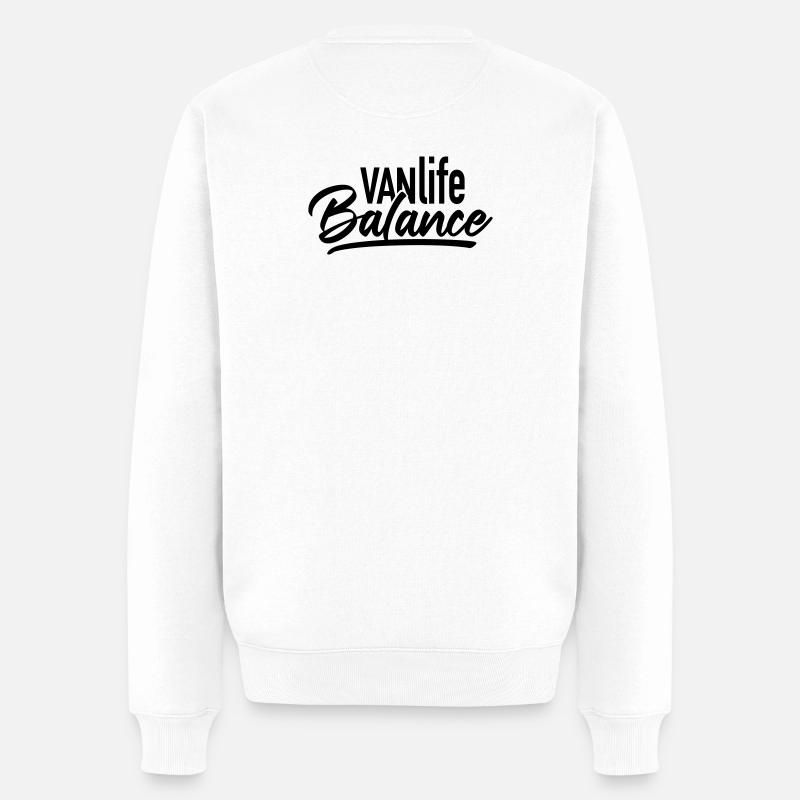 VANlifeBalance - Männer Premium Bio Pullover - Weiß