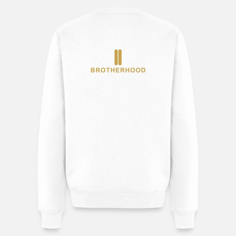 BROTHERHOOD - Männer Premium Bio Pullover - Weiß