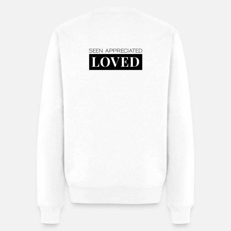 Lacs appréciés aimés - Pull Premium bio Homme - blanc