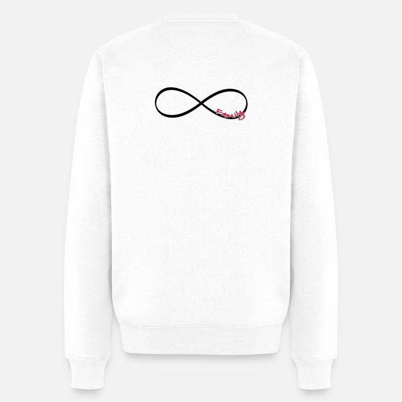 Unendlichkeitszeichen Family -Geschenk Liebe - Männer Premium Bio Pullover - Weiß