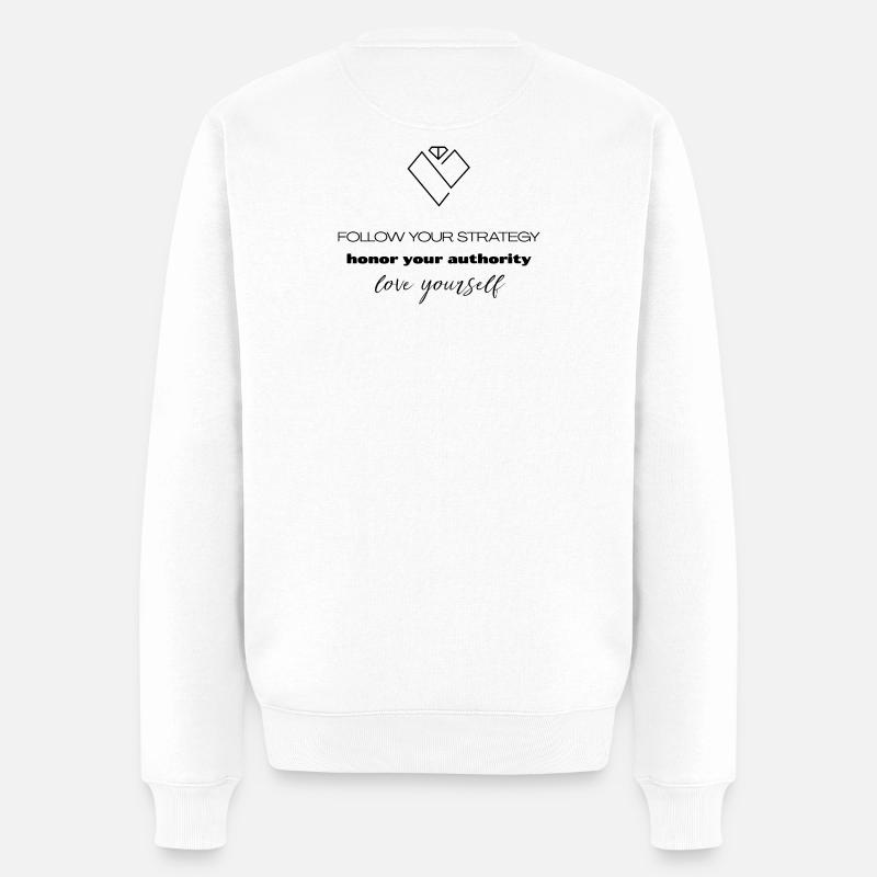 Stratégie & Autorité - Amour de soi - Pull Premium bio Homme - blanc
