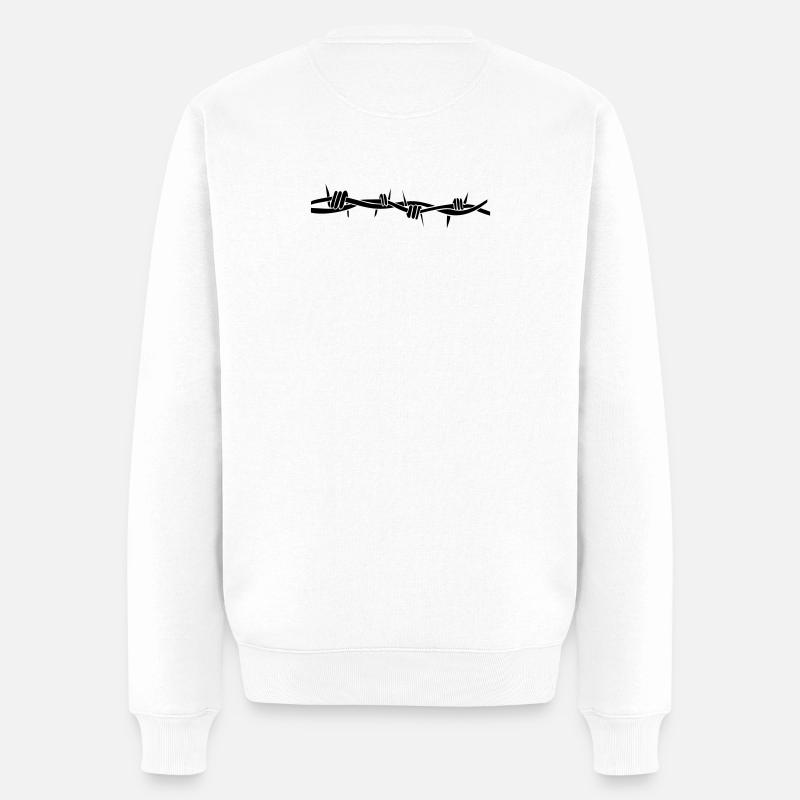 stacheldraht - Pull Premium bio Homme - blanc