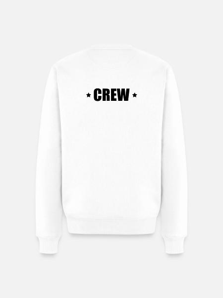 Crew mit Sterne - Männer Premium Bio Pullover - Weiß