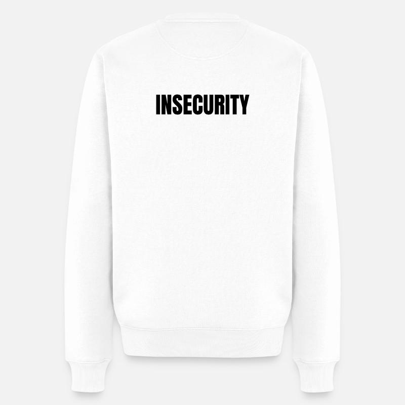 UNSICHERHEIT (Keine Sicherheit) - Männer Premium Bio Pullover - Weiß