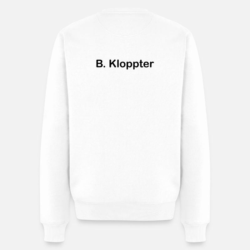 B. Kloppter - Männer Premium Bio Pullover - Weiß