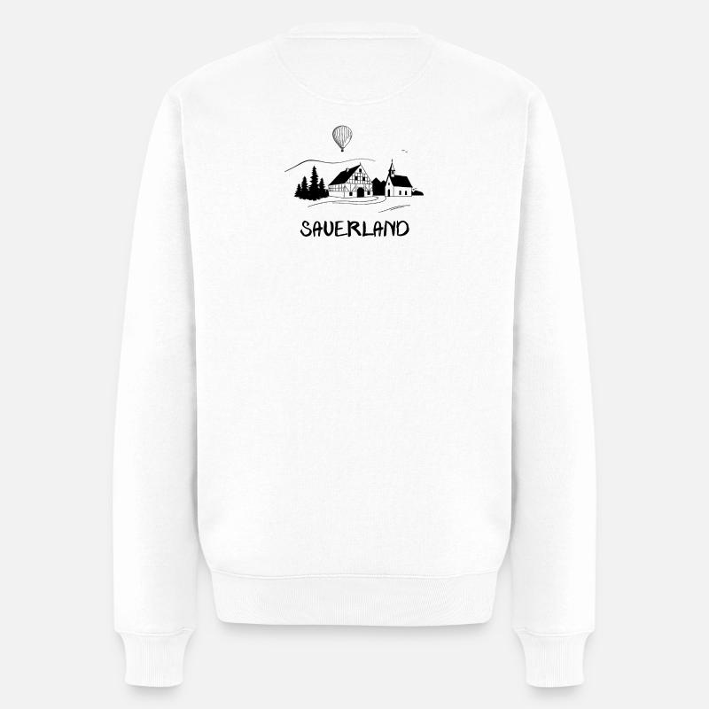 echt.SAUERLAND schwatt R - Männer Premium Bio Pullover - Weiß