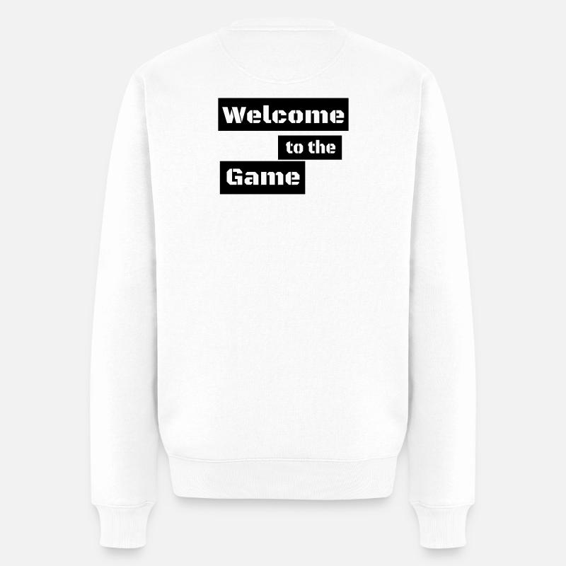 WELCOME TO THE GAME - Männer Premium Bio Pullover - Weiß