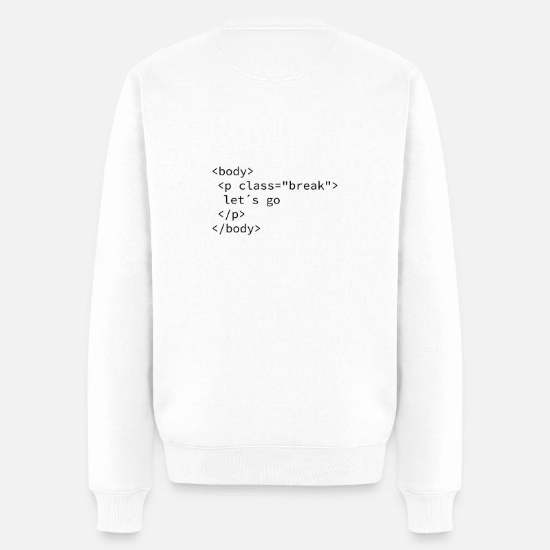 Pause machen - Männer Premium Bio Pullover - Weiß