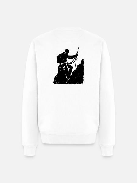 Via Ferrata Adventure – Via Ferrata Design - Men's Premium Organic Jumper - white