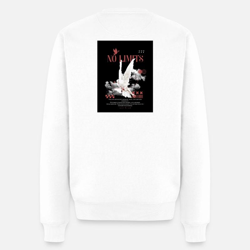 No Limits Motivational T-Shirt Mindset Discipline  - Pull Premium bio Homme - blanc