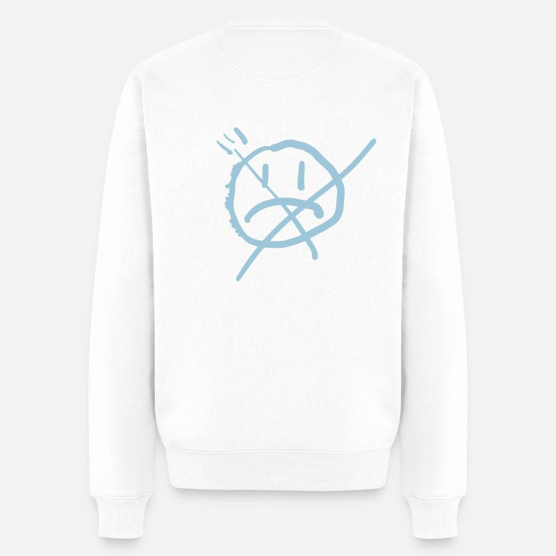 NOMORE - Männer Premium Bio Pullover - Weiß