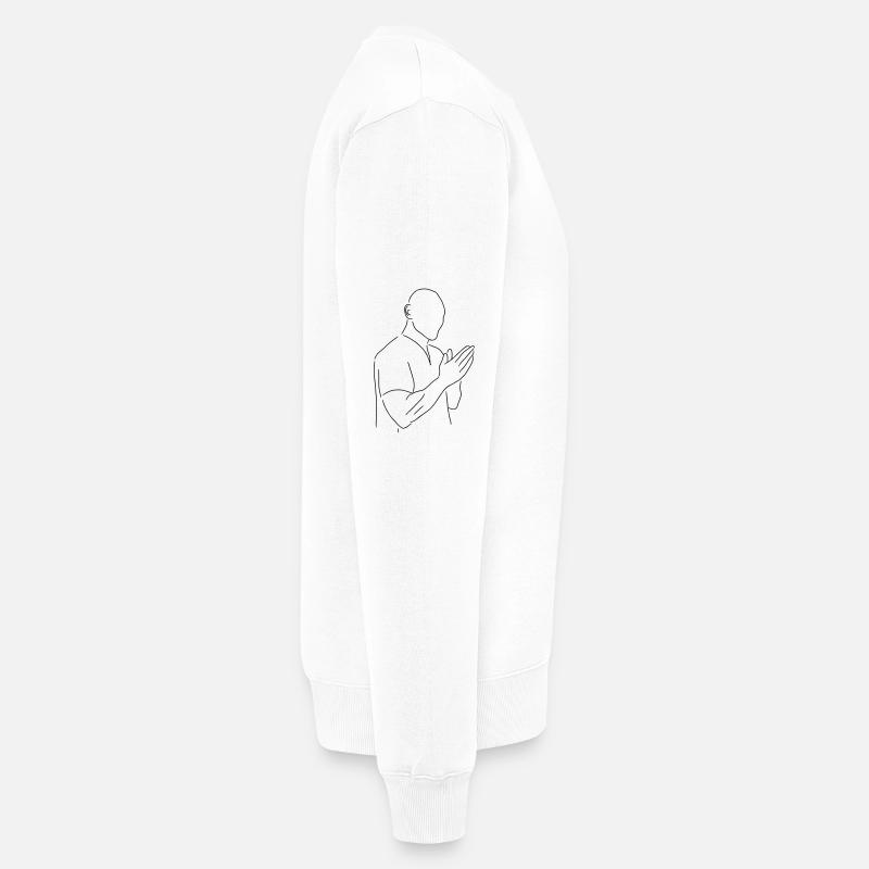 Johnny - Männer Premium Bio Pullover - Weiß