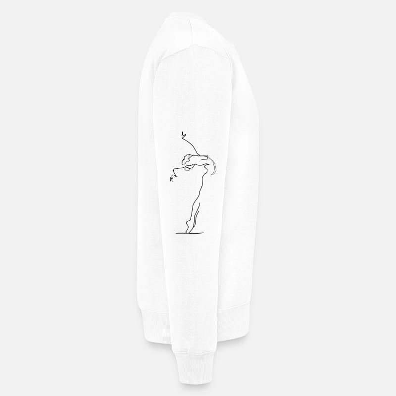 Tanz - Männer Premium Bio Pullover - Weiß