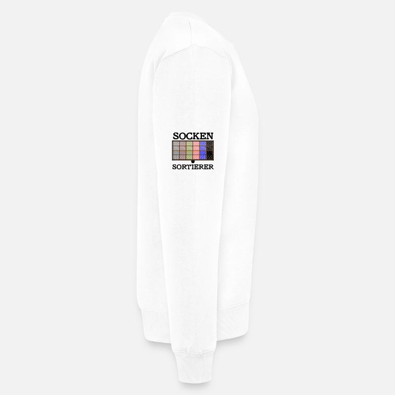 Sockensortierer - Männer Premium Bio Pullover - Weiß