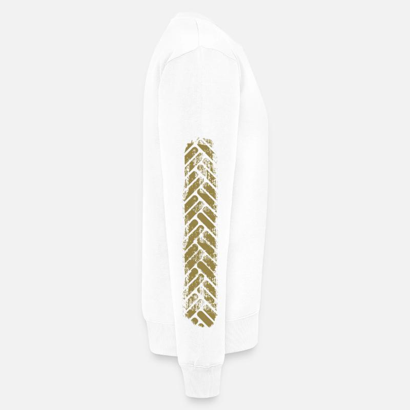 Gold chevron vertical chevron pattern - Men's Premium Organic Jumper - white