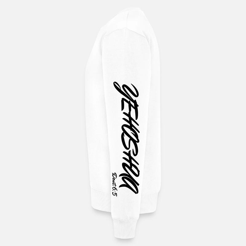 Yehoshua - Männer Premium Bio Pullover - Weiß