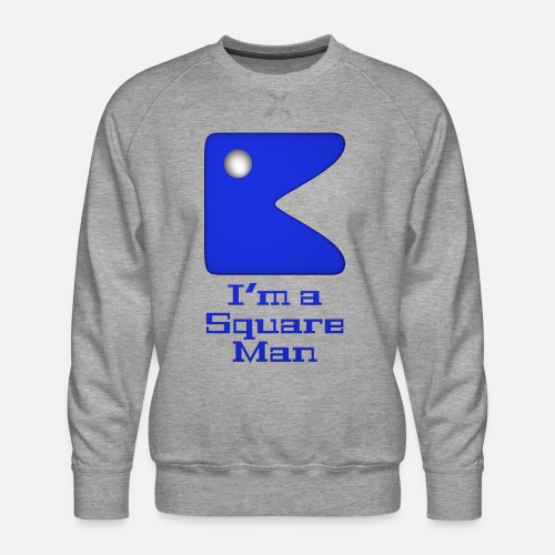 Square man blue - Men's Premium Sweatshirt