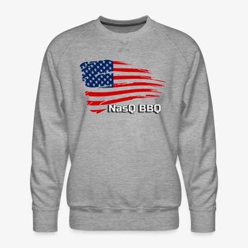 NasQ BBQ- American Flag - Mannen premium sweater