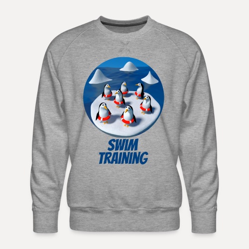 Penguins at swimming lessons - Men's Premium Sweatshirt