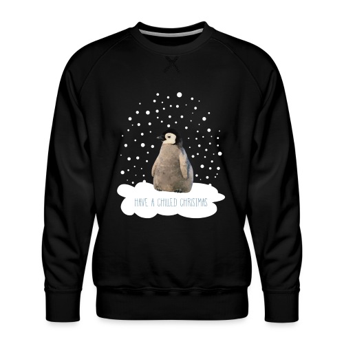 Penguin Poly Art - Have a Chilled Christmas - Men's Premium Sweatshirt